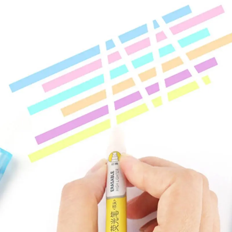 6pcs Double Head Erasable Highlighter Pen Marker Pastel Liquid Chalk Fluorescent Pencil Drawing Stationery | Канцтовары для офиса