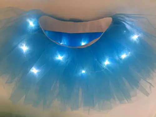 

Dance Led Lights Tutu Mesh Party Skirts Women Tulle Skirt Sexy Mini Adult Fluffy Yarn Ballet Dance Halloween Light Up - Rave