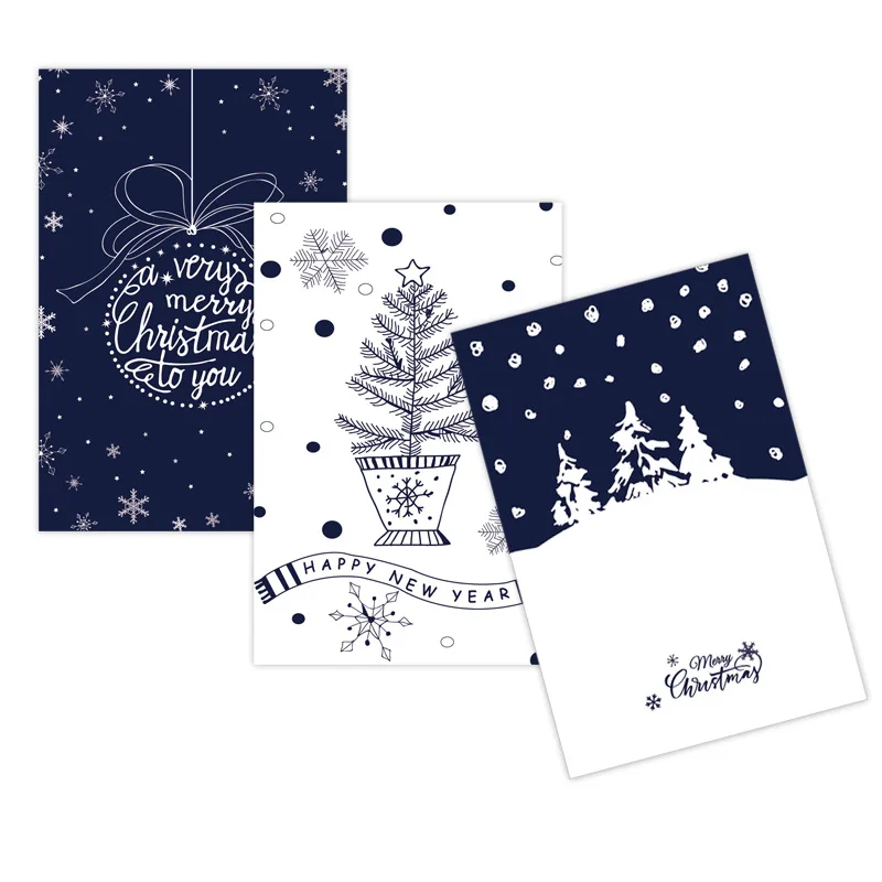 

Hot Sales New Style Christmas Card Holiday Blessing Christmas Card 6 Pieces in a Case with Envelope