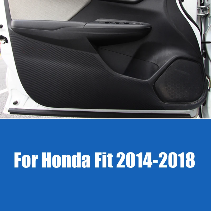Для Honda Fit Jazz GK5- углеродное волокно наклейка для двери автомобиля анти-kick Pad наклейка защита двери боковой край пленка стиль C604