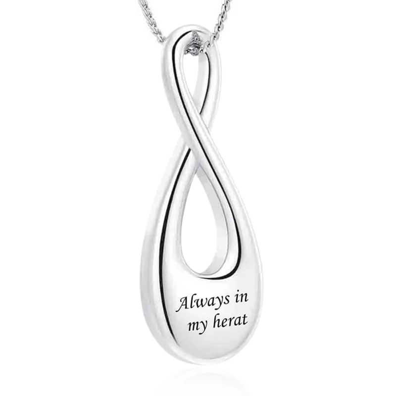 Модные украшения в форме чисел 8 для кремации браслет с пеплом бесконечность