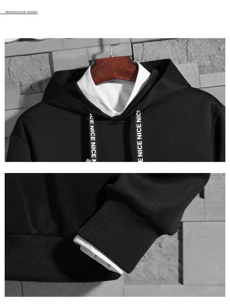 

2021 Autumn Mens Hoodie Korean Fashion Sweatshirt Male Streetwear Casual Hoodie Loose Hip Hop Mens Clothing Printed Mens Tops
