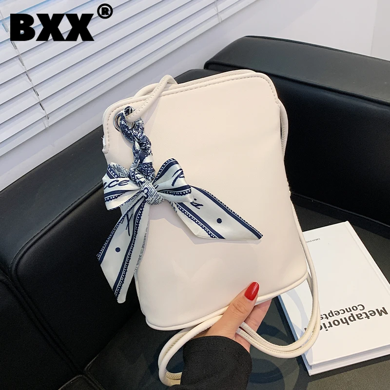 

[BXX] Simple Solid Color PU Leather Crossbody Bags For Women 2021 Autumn Branded Shoulder Bag Trending Luxury Hand Bag HU699