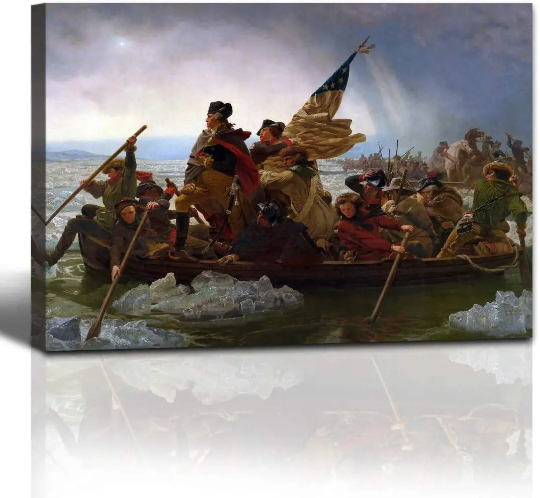 

Oil On Canvas, Washington Across Delaware Art Painting, Can Decoration Home Wall