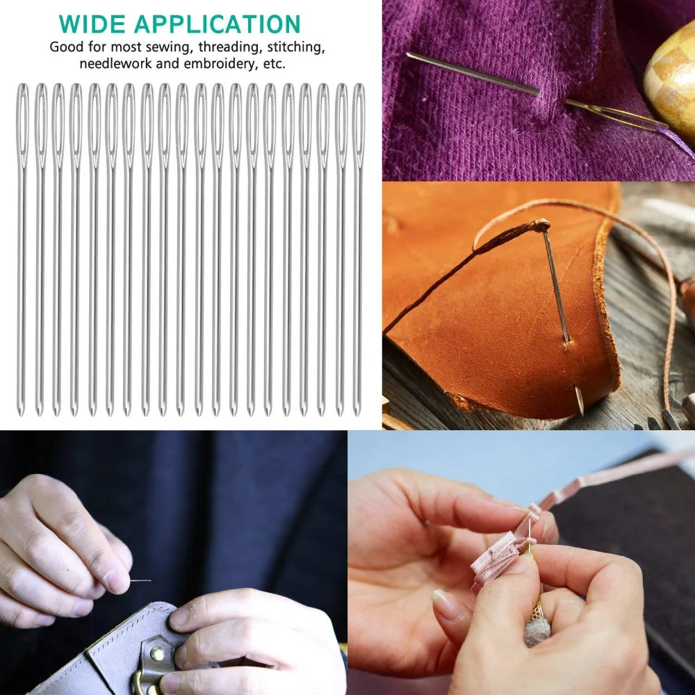 9 шт. крупные швейные иглы из нержавеющей стали|Швейные инструменты и аксессуары|