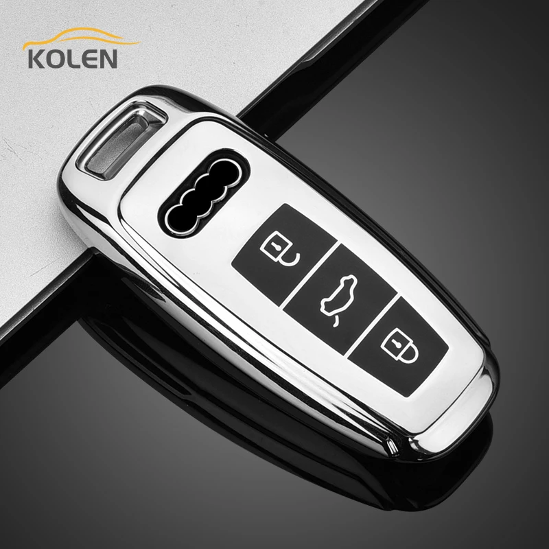 

Мягкий чехол из ТПУ для автомобильного дистанционного ключа, брелок для Audi A6 A7 A8 C8 Q8 D5 E-tron 2018 2019 2020, защитный держатель для ключей, аксессуары