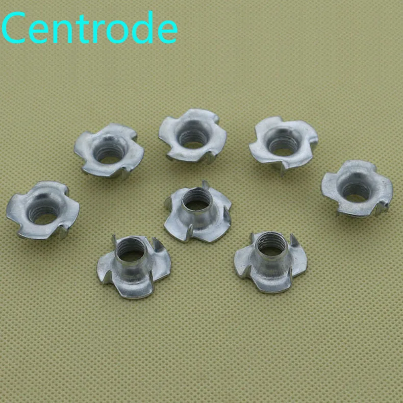 Оцинкованная 4 зубчатая гайка угловая для мебели х 2 шт.|Гайки| |