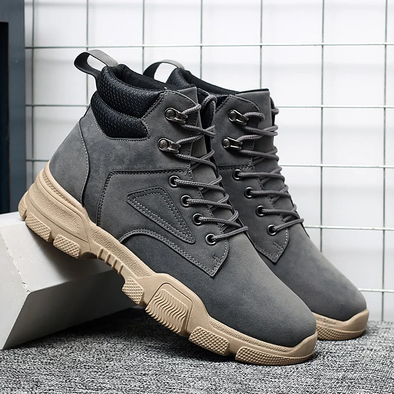 

Winter Men Shoes Shoes Men Outdoor Men's Boots Waterproof Casual Leather Ankle Man Autumn Gumboots Track Military Boot
