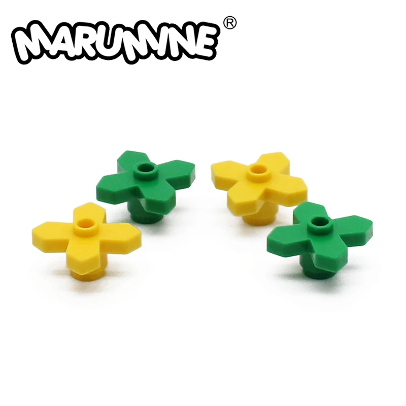 Marumine 2x2 листья угловой 50 шт Moc кирпич завод цветок 4727 четырехлистный сад