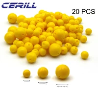 20 pcs cerill corn carp floating soft fishing lures 7 12mm artificial smell worm baits ball plastic silicone swimbait tackle