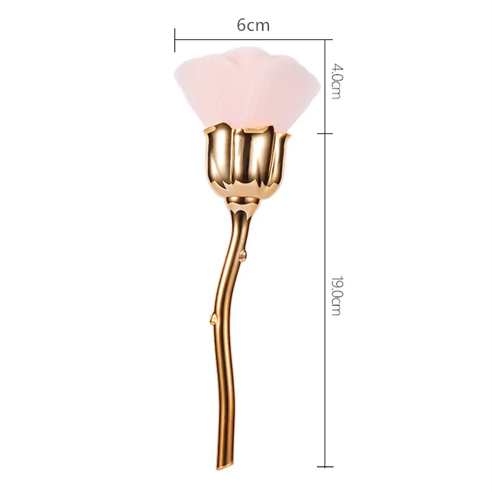 

1pc Rose Nail Art Dust Brush For Manicure Rose Head Brush Blush Powder Brushes Fashion Gel Nail Accessories Nail Material Tools
