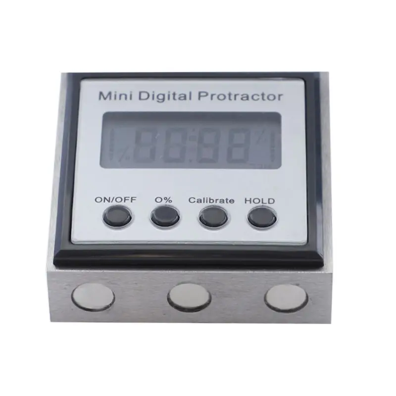 

360 Degree Mini Digital Inclinometer with Magnetic Base Stainless Steel Housing D0AC