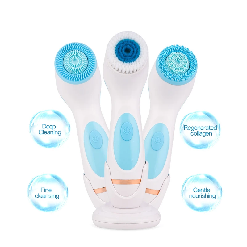 

Electric Silicone Facial Cleansing Brush Rotating Face Brush Blackhead Removal Acne Pore Clean Deep Cleaning Remove Spa Massager