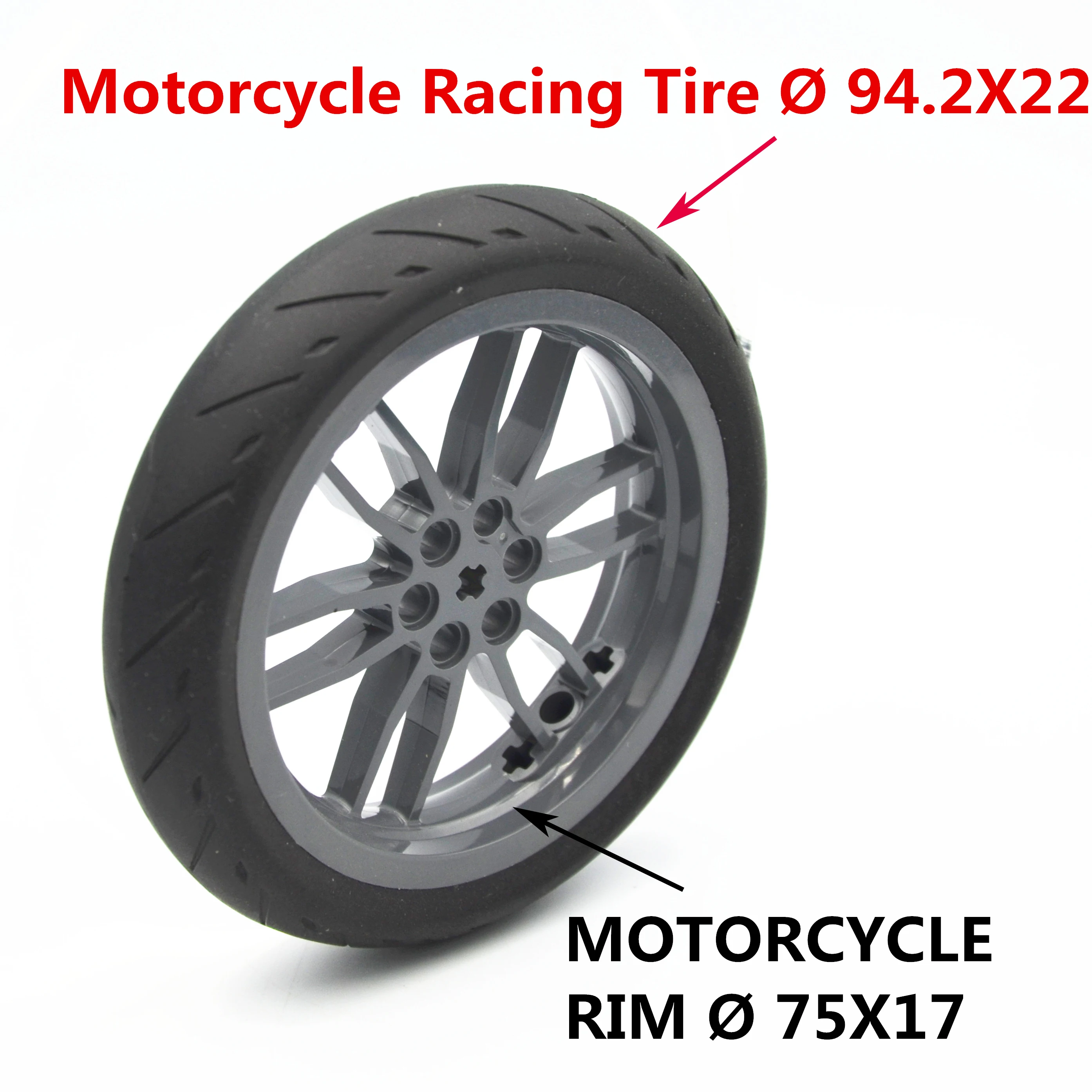 Конструктор MOC техническая деталь кирпич мотоциклетная шина и обод для мотоцикла