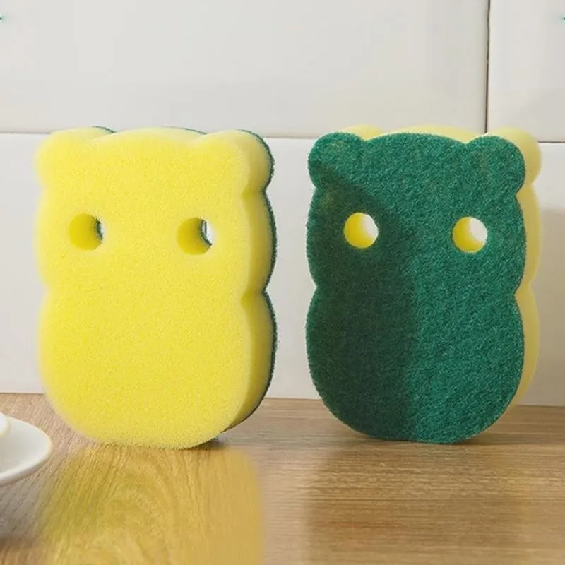 

5/10Pcs High Density Sponge Kitchen Cleaning Tools Wiping Scouring Rags Pad Cleaning Microfiber Cloth Washing Sponge Towels E5Y2