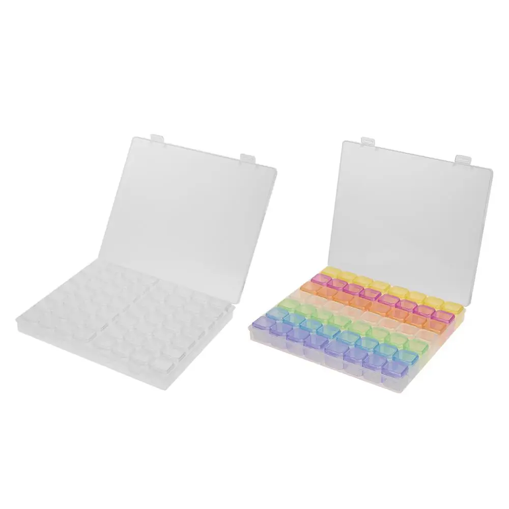 VKTECH 56 Grids DIY Diamond Painting Drill Box Jewelry Rhinestone Embroidery Crystal Bead Organizer Storage Case Container | Дом и сад