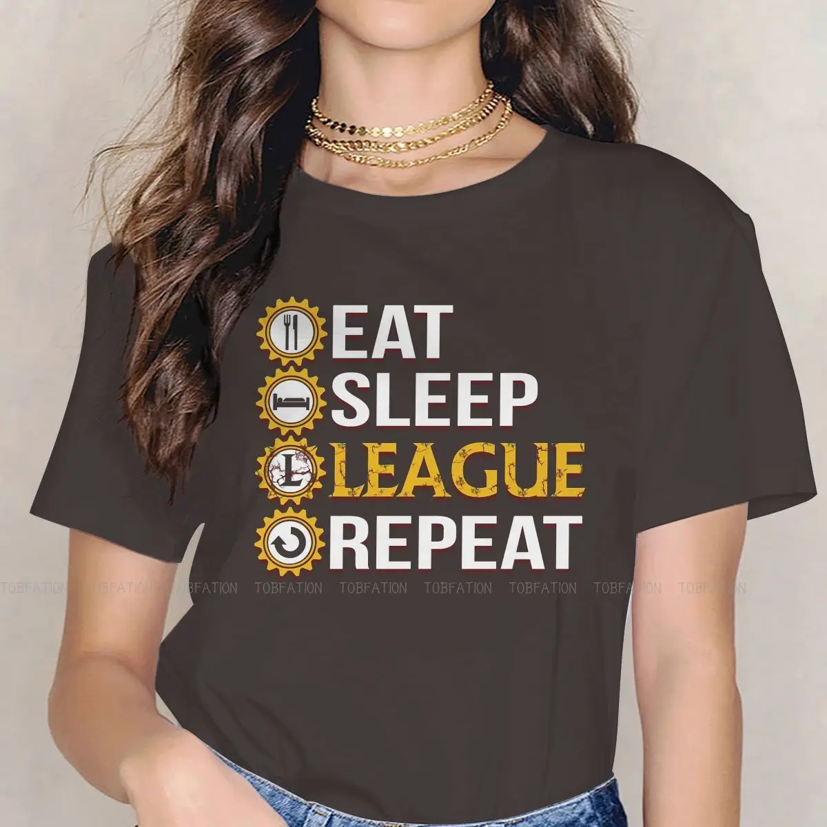 

Funny Gifts Essential 4XL TShirts League Of Legends LOL Woman Style Tops T Shirt O Neck Big Size