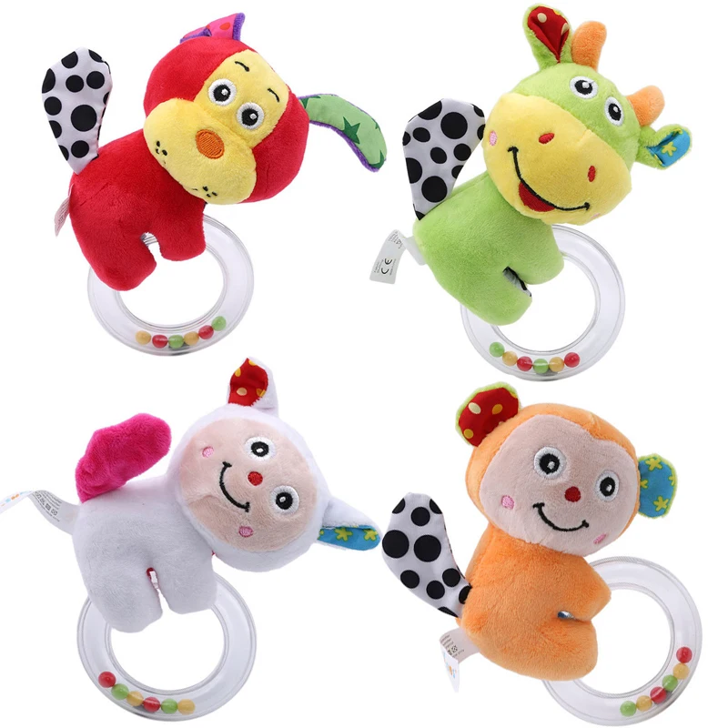 

Младенческая ручка колокольчик ребенок мультфильм овец дорогой плюшевый погремушка кольцо колокольчик новорожденный руки хватать игрушк...