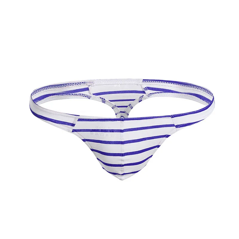 Мужское нижнее белье мужские сексуальные трусы Jockstrap Дышащие Короткие полосатые
