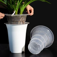 18cm double layers flower pot orchid plants container decorative garden pot root controlling patent technology good air system