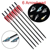12pcs crossbow bolt arrows 20 inches mix carbon crossbow arrow od 8 8mm with blue feather archery hunting shooting