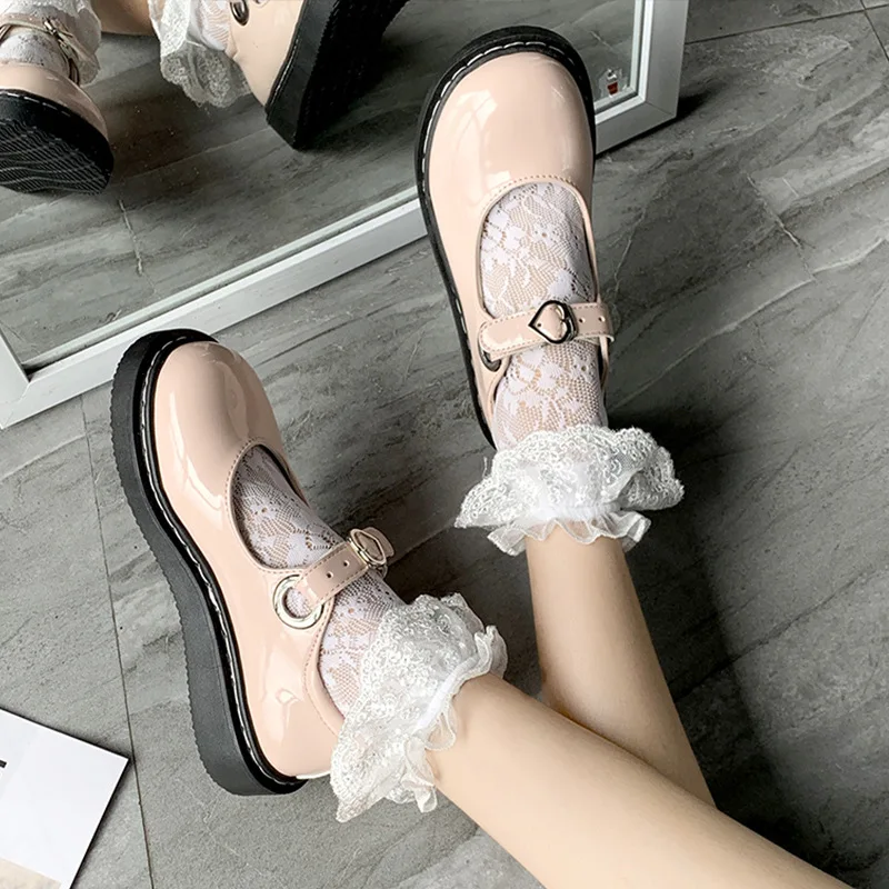 Новая женская обувь униформа японских школьников и студентов Uwabaki JK с круглым