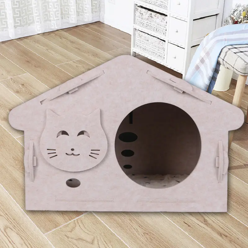 

Travel Multi-Functional Removable and Washable Foldable and Breathable Cathouse Doghouse Felt Convenient Portable Pet Bed