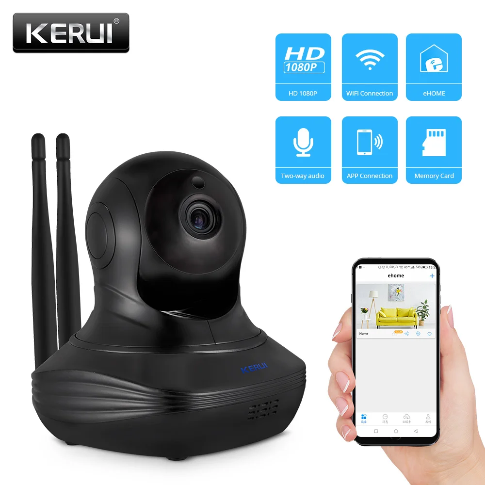 PTZ Full HD 1080P беспроводная Wi-Fi ip-камера с управлением через приложение, камера видеонаблюдения в помещении, двухстороннее аудио ночное видение