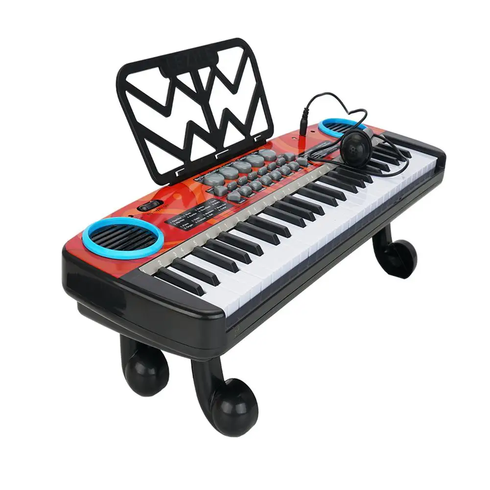 

49 Keys Black Music Electronic Piano Portable Educational Keyboard Key Board Toy For Children Gift Musical Instrument