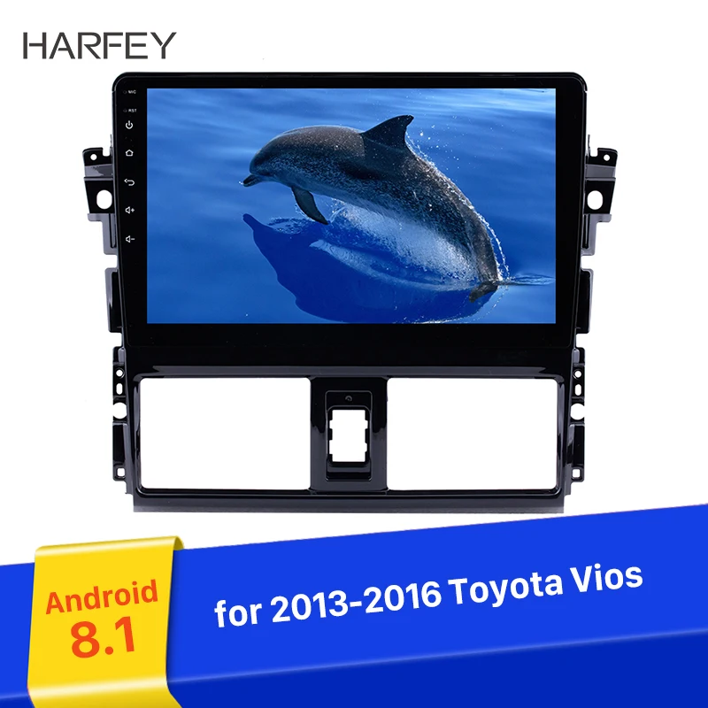 Автомобильный мультимедийный плеер Harfey Android 8 1 2Din 9 дюймов 1024*600 с сенсорным