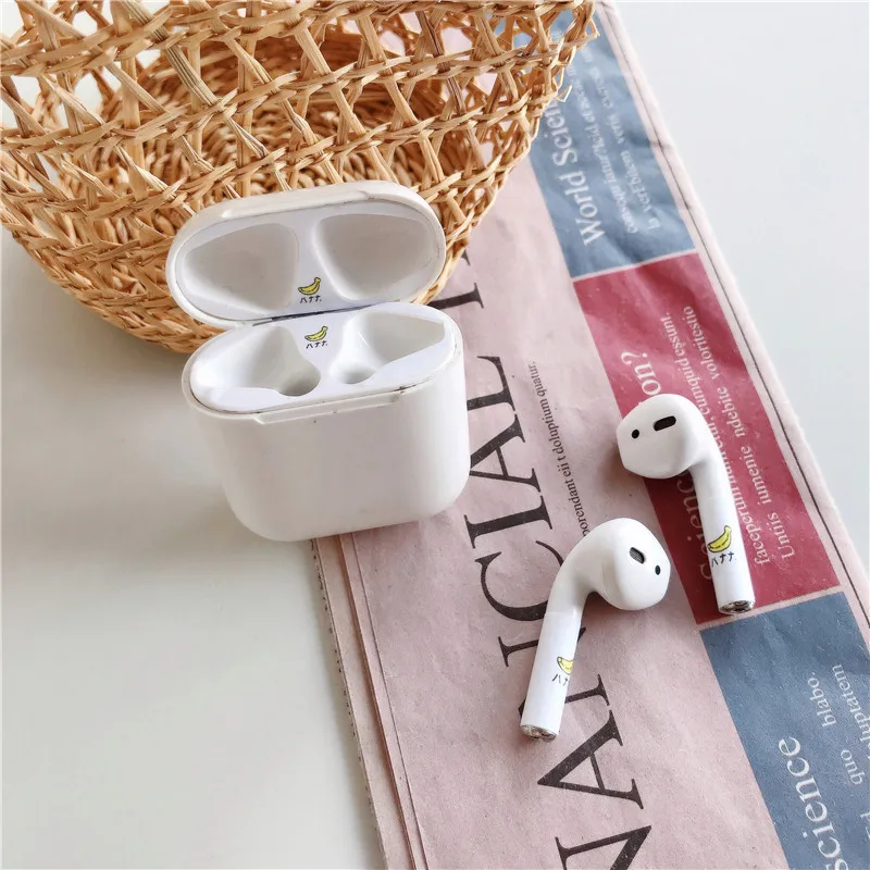 Мультяшные защитные наклейки для Apple AirPods 1 2 Защитная Наклейка на чехол защитная