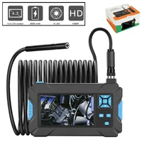 new hd 1080p industrial endoscope 5 5mm8mm handheld borescope with 6 leds 4 3 inch endoscope camera for car inspection