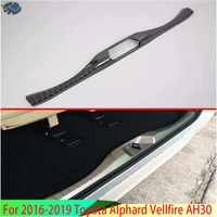 for toyota alphard vellfire ah30 car accessories 2016 2019 stainless steel rear trunk scuff plate door sill cover molding