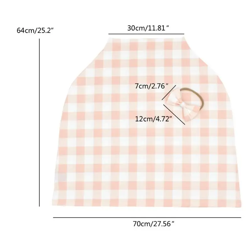 

All-in-1 Baby Shopping Cart Cover Breast Feeding Carseat Canopy with Baby Hairband Stretchy Breastfeeding Infant Grocery