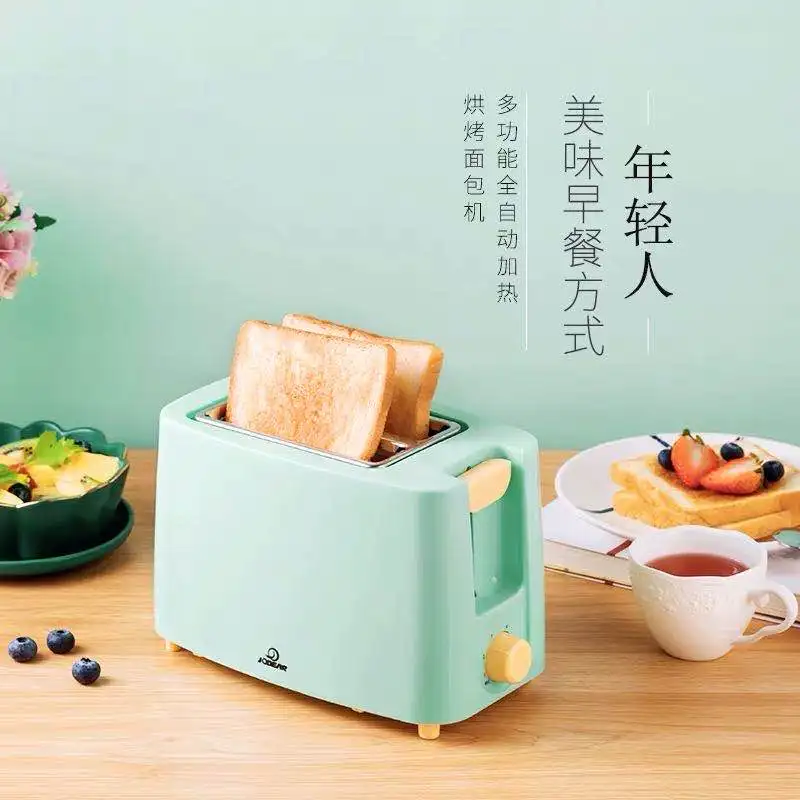 

2021 Stainless Steel Bread Maker Electric Toaster Cake Toast Sandwich Oven Grill 2 Slices Automatic Breakfast Baking Machine EU
