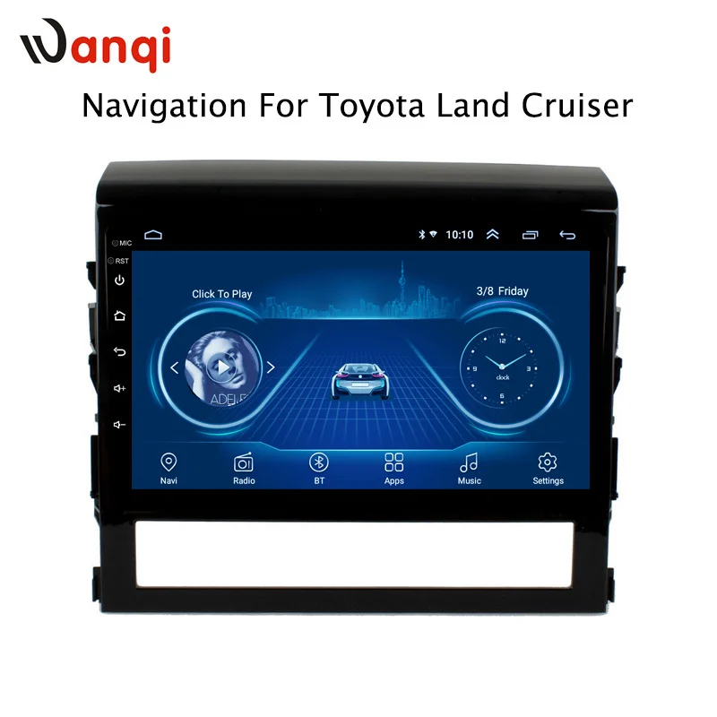 Автомобильный мультимедийный GPS-навигатор Wanqi 9 1 дюймов для Toyota Land Cruiser 2016-2018 с