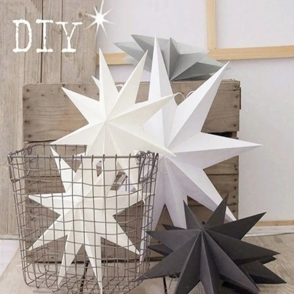 

Hot Sale 3D Paper 9 Point Star Lantern for Wedding Decor Birthday Party Decoration Christmas Halloween Party Hanging Decoration