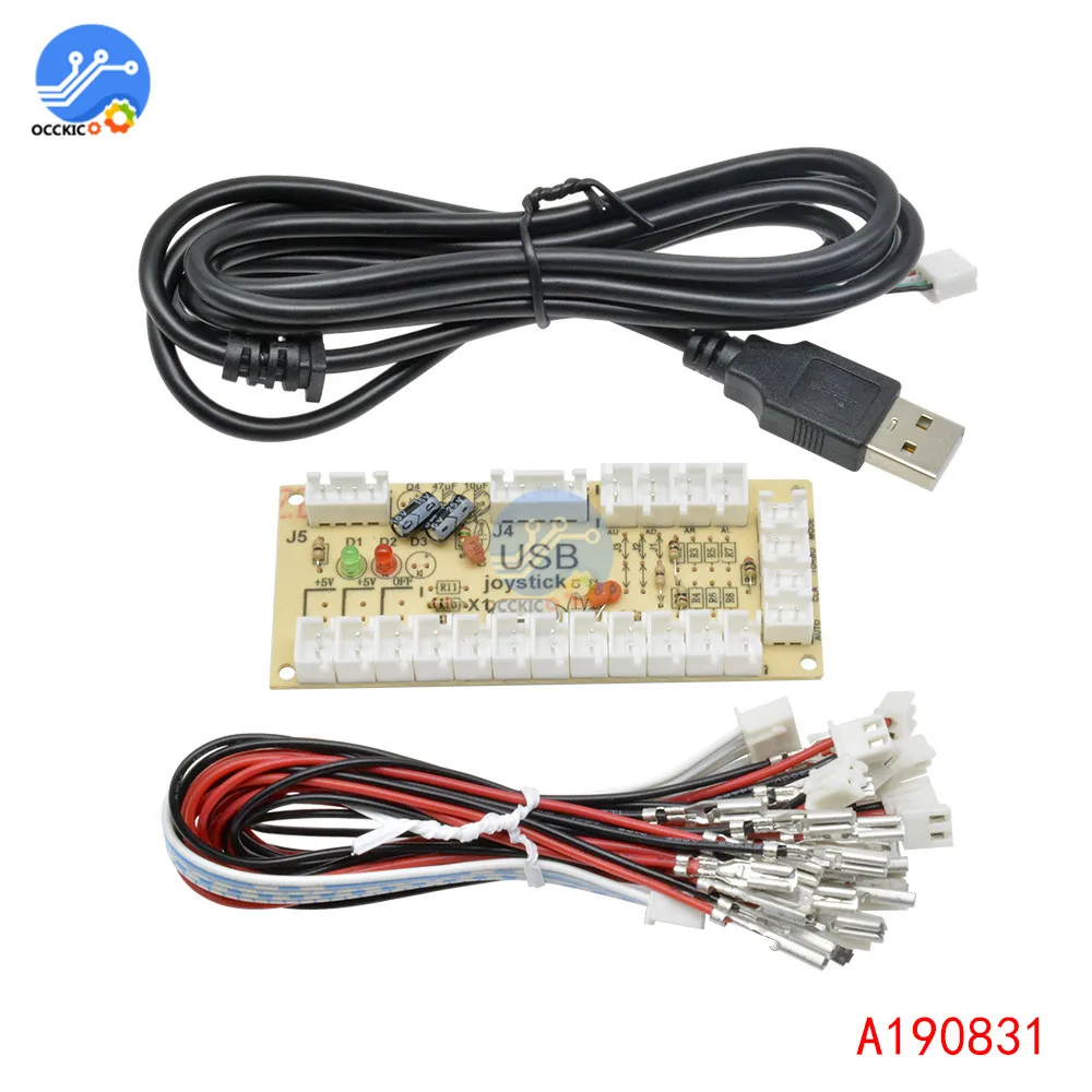 2 шт. 2x Нулевая задержка аркадный USB кодировщик ПК для джойстика и кнопки MAME Fight Stick