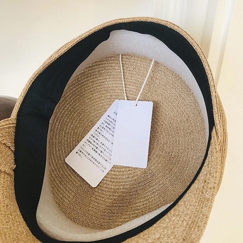 

New Breathable Straw Sun Hat For Women Berets Summer Outdoor Beach Cap Newsboy Cap Derby Travel Visor Hat Vintage Octagonal Hat
