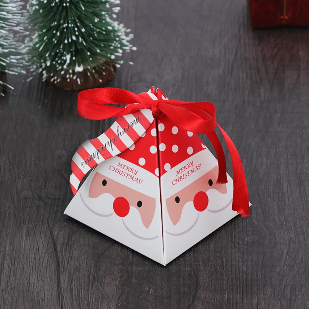 1 шт. Подарочная коробка для рождественской елки конфет бумажная сумка контейнер