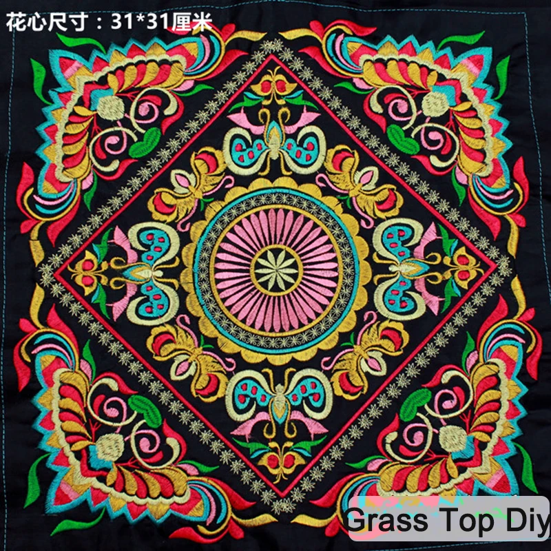 

Machine Embroidery Chinese Style Folk Fashion Applique Patches Designer DIY sewing cushion cloth home decoration parches de tela