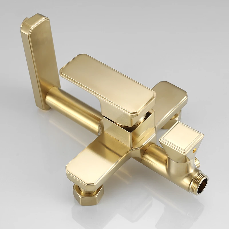 Скандинавский набор для душа ванной комнаты Роскошный Матовый Золотой смеситель