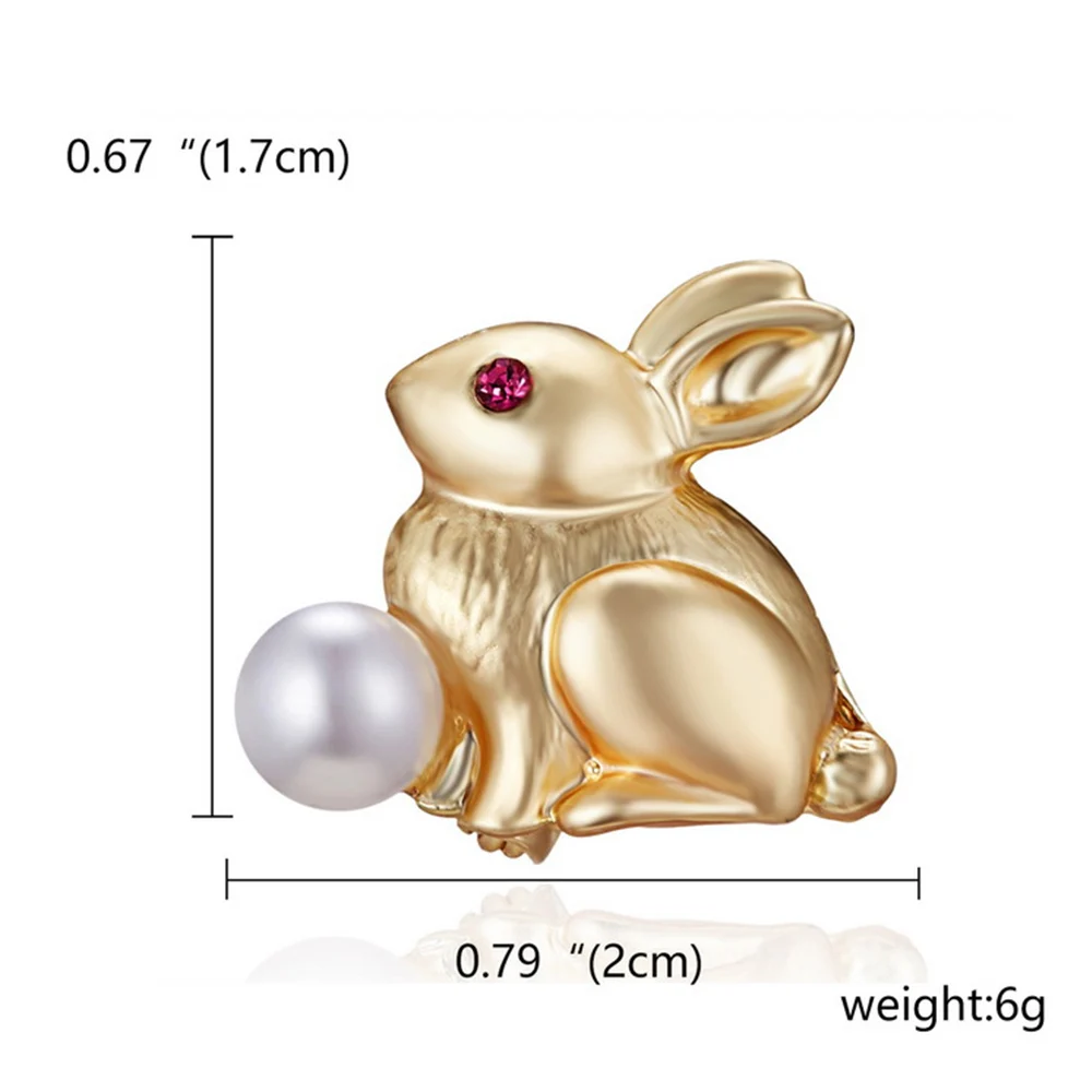 Rabbit 1 шт., металлическая брошь в форме лошади, милые Мультяшные аксессуары, значки, декоративные броши, булавка на лацкане для женщин и мужчин, ювелирное изделие, подарок - Окраска металла: Rabbit