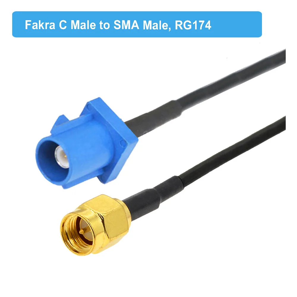car navigation system 1PCS Extended Fakra C Male to SMA Male Plug  RG174 Pigtail GPS Antenna Extension Cable Coaxial for Auto Car Vehicle car navigation system