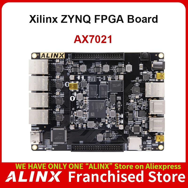 

ALINX AX7021: XILINX Zynq-7000 SoC XC7Z020 ARM 7020 SoMs FPGA Board Multiple Gigabit Ethernet