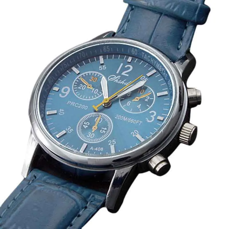 

New Luxury Fashion Crocodile Faux Leather Mens Analog Watch Top Brand Watches Chronograph 2020 Watches For Men Saat erkek