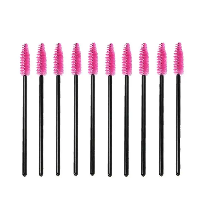 Red 10pcs 5/10/50 шт одноразовые щеточки с тушью для ресниц палочки для мотальные кисти для макияжа палочки для мотальные ресницы Ки - Handle Color: Red 10pcs