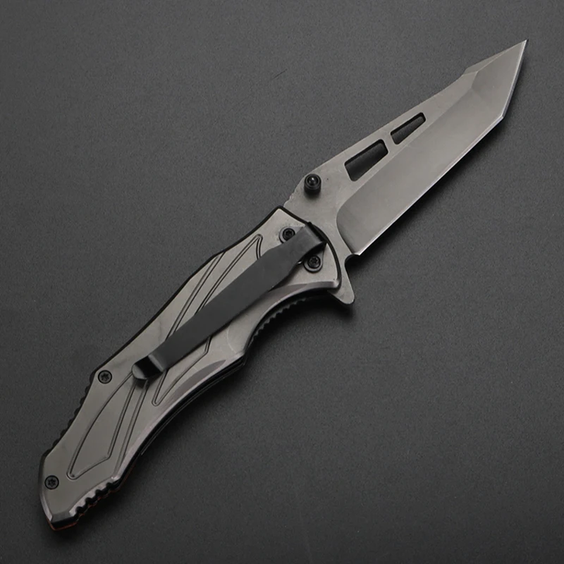 Брендовый дамасский складной нож 7CR18MOV титановое лезвие деревянная ручка острые