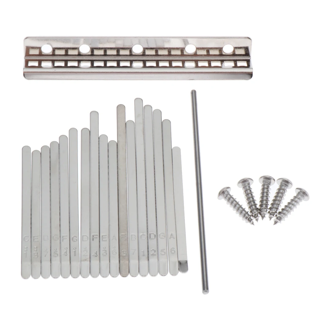 Калимба 17 кнопочных нот Сделай Сам большой палец фортепиано стальные ключи мост