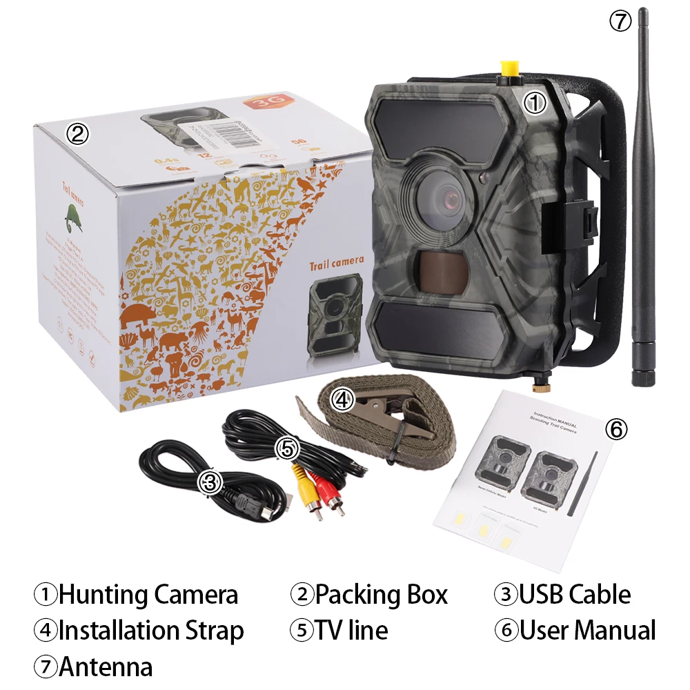 

Trail Hunting Camera 12MP 1080P Hunting Camera Wild Surveillance IR Night Vision Wildlife Scouting Cameras